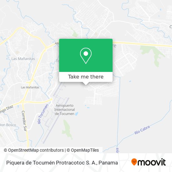 Piquera de Tocumén Protracotoc S. A. map