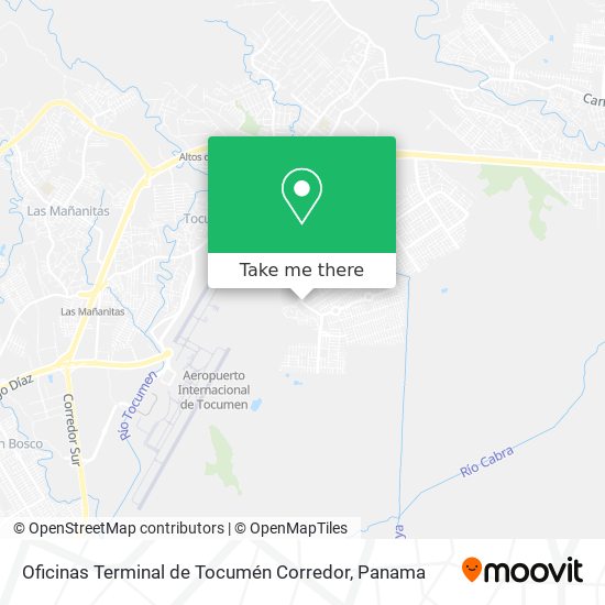 Mapa de Oficinas Terminal de Tocumén Corredor
