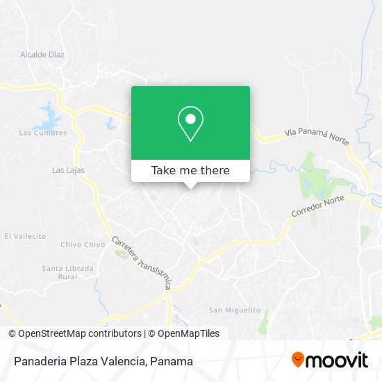 Mapa de Panaderia Plaza Valencia