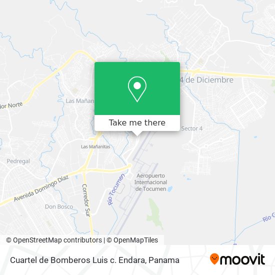 Mapa de Cuartel de Bomberos Luis c. Endara