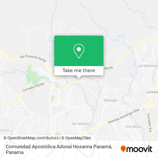 Mapa de Comunidad Apostólica Adonai Hosanna Panamá