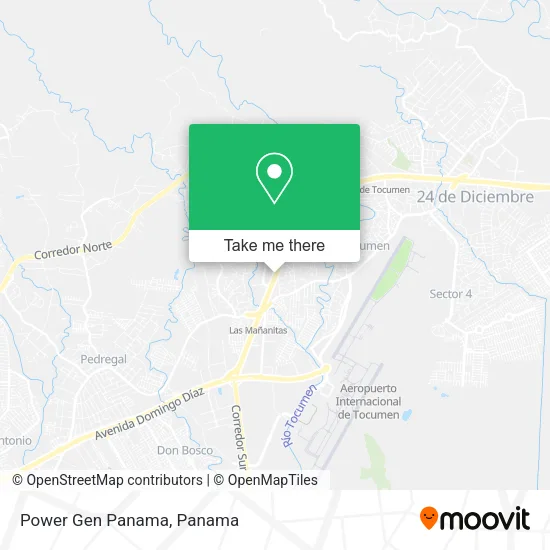 Mapa de Power Gen Panama