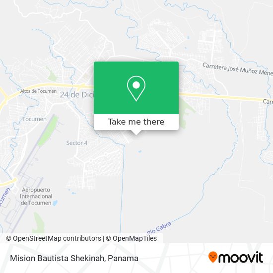 Mision Bautista Shekinah map