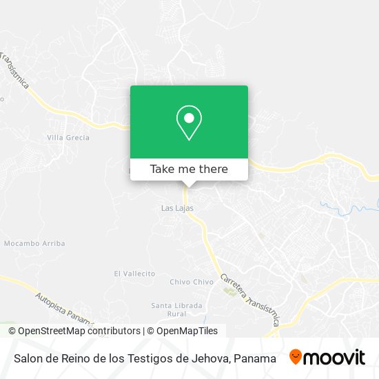 Salon de Reino de los Testigos de Jehova map