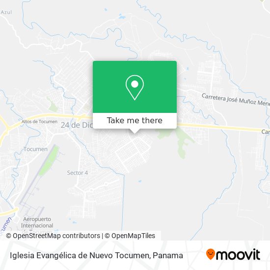 Iglesia Evangélica de Nuevo Tocumen map