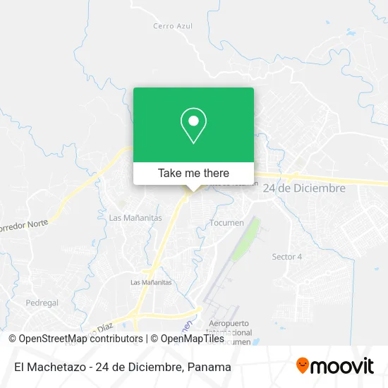 Mapa de El Machetazo - 24 de Diciembre