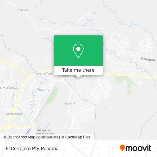 Mapa de El Cerrajero Pty