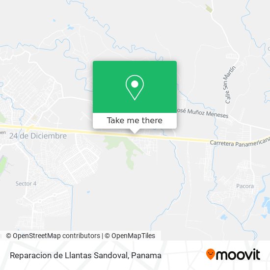 Mapa de Reparacion de Llantas Sandoval