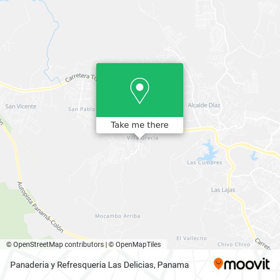 Mapa de Panaderia y Refresqueria Las Delicias
