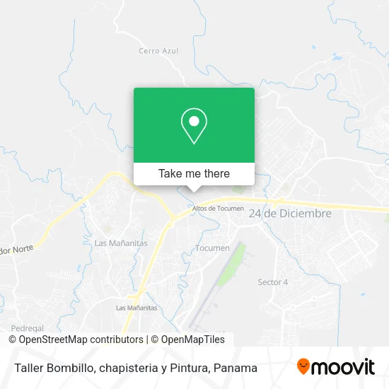 Mapa de Taller Bombillo, chapisteria y Pintura