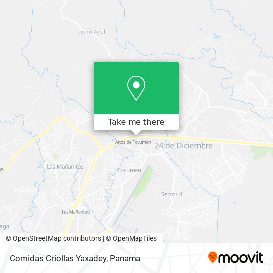 Comidas Criollas Yaxadey map