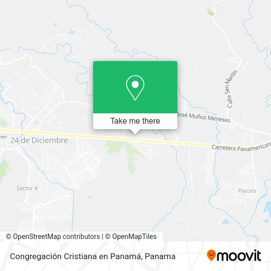 Mapa de Congregación Cristiana en Panamá