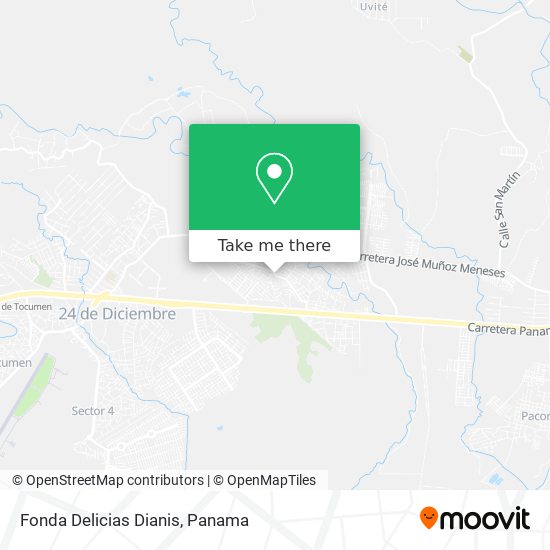 Fonda Delicias Dianis map