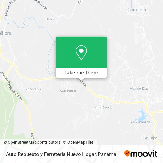 Auto Repuesto y Ferreteria Nuevo Hogar map