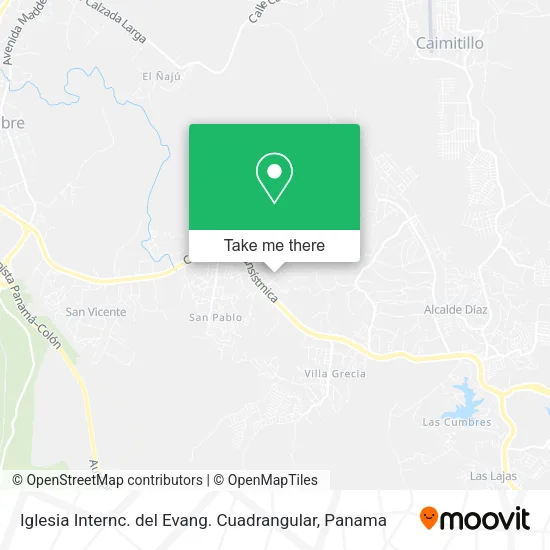 Mapa de Iglesia Internc. del Evang. Cuadrangular