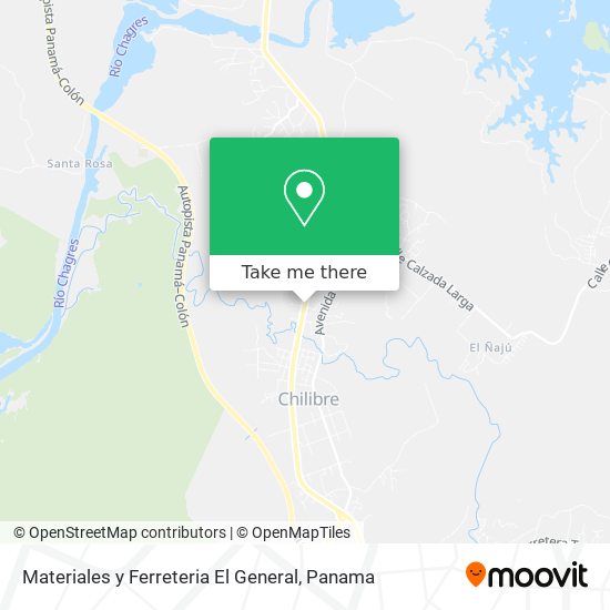 Mapa de Materiales y Ferreteria El General