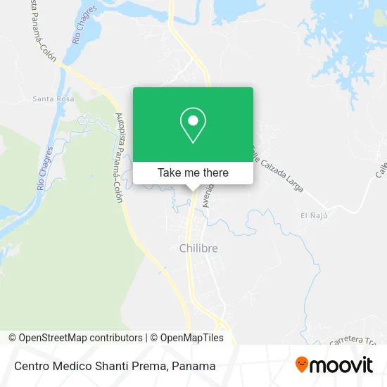 Mapa de Centro Medico Shanti Prema