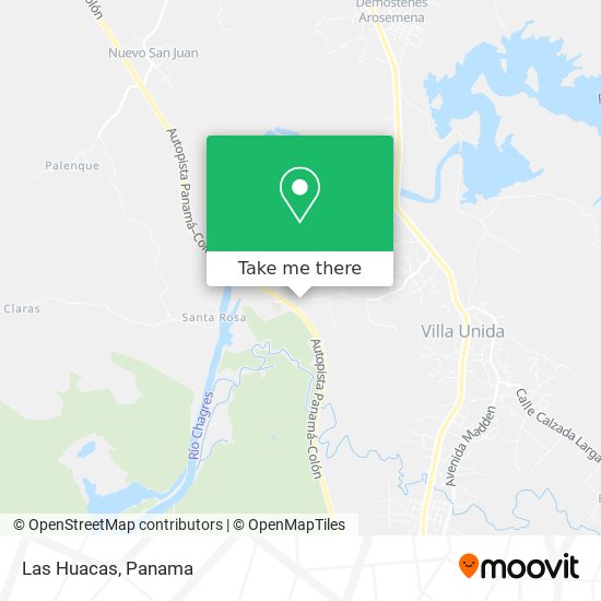 Mapa de Las Huacas