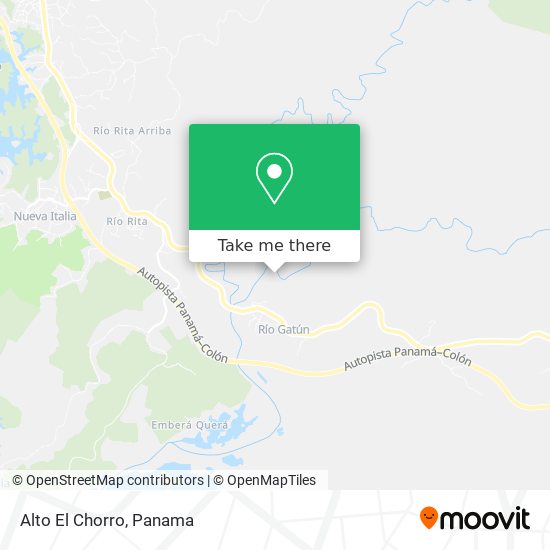 Mapa de Alto El Chorro