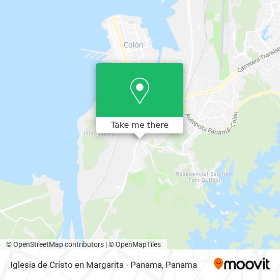 Mapa de Iglesia de Cristo en Margarita - Panama
