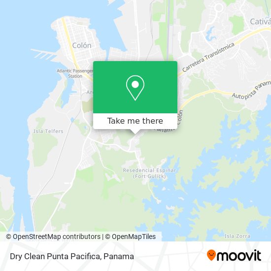 Mapa de Dry Clean Punta Pacifica