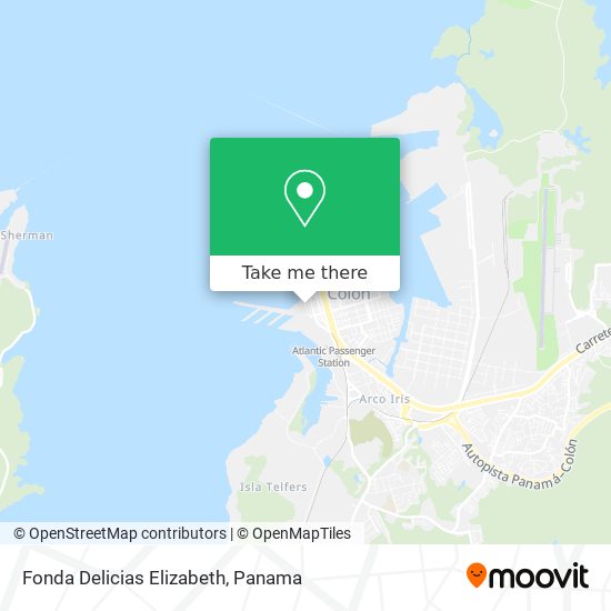 Fonda Delicias Elizabeth map