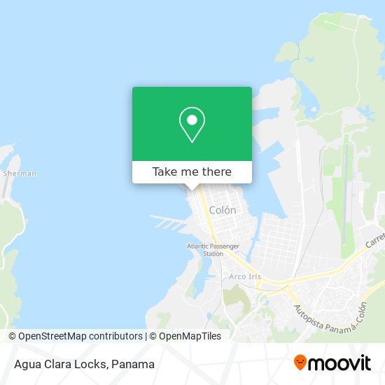 Agua Clara Locks map
