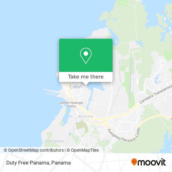 Duty Free Panama map