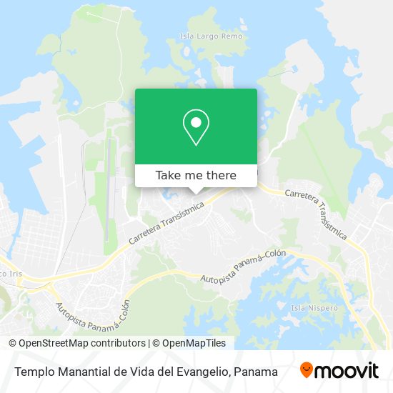 Templo Manantial de Vida del Evangelio map