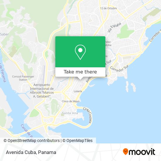 Mapa de Avenida Cuba