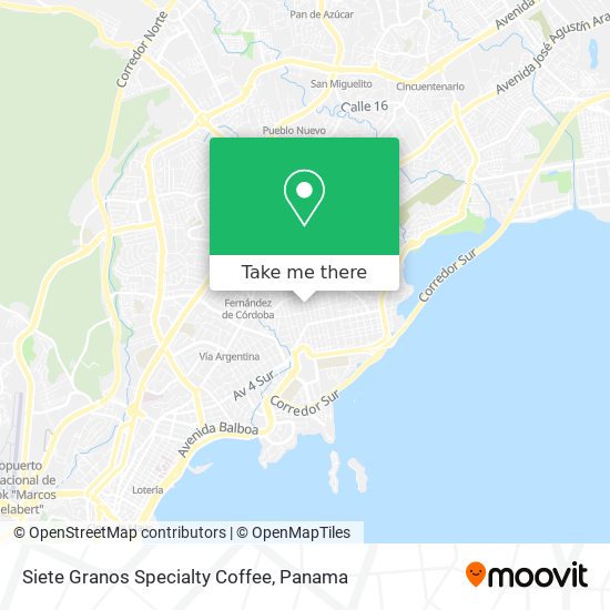 Siete Granos Specialty Coffee map