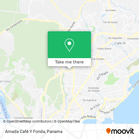 Amada Café Y Fonda map