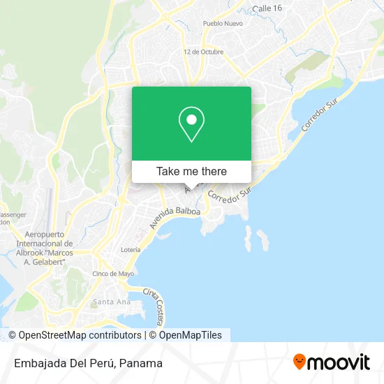 Mapa de Embajada Del Perú