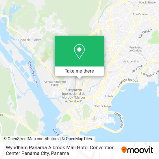 Wyndham Panama Albrook Mall Hotel Convention Center Panama City map