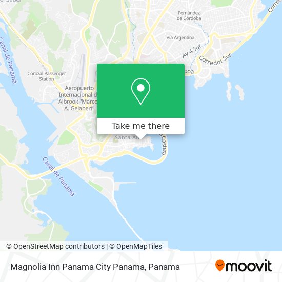 Magnolia Inn Panama City Panama map