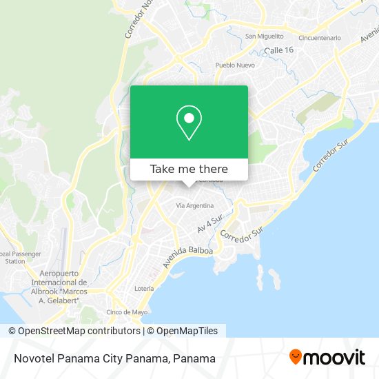 Novotel Panama City Panama map