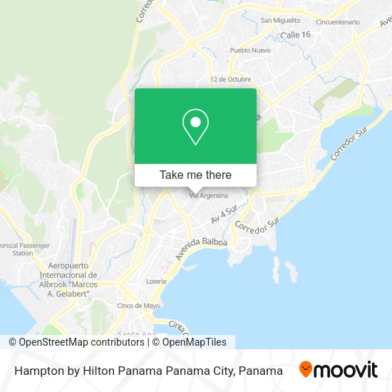 Hampton by Hilton Panama Panama City map