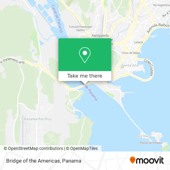 Bridge of the Americas map