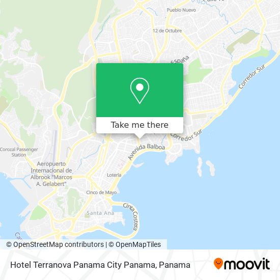 Hotel Terranova Panama City Panama map