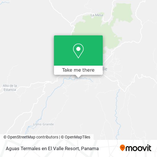 Aguas Termales en El Valle Resort map