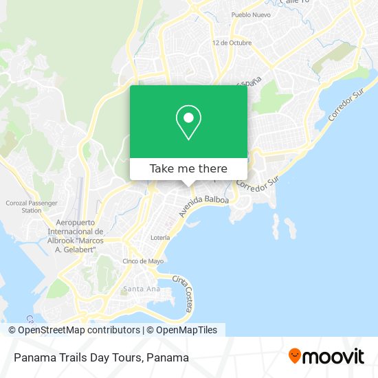 Panama Trails Day Tours map