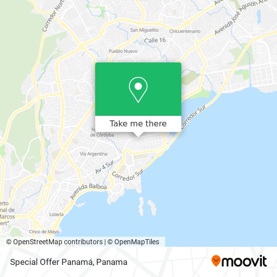 Special Offer Panamá map