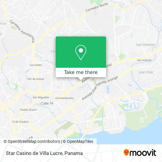 Star Casino de Villa Lucre map