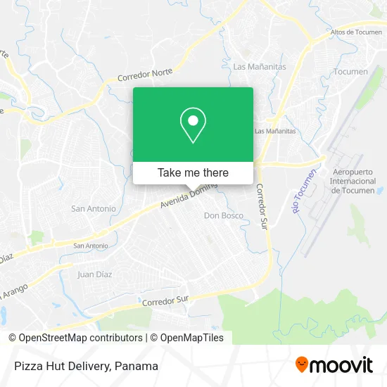 Mapa de Pizza Hut Delivery
