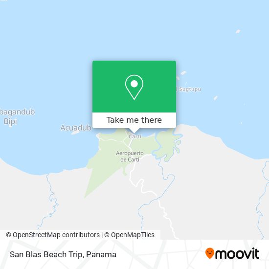 Mapa de San Blas Beach Trip