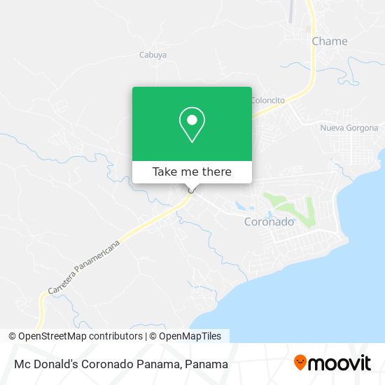 Mc Donald's Coronado Panama map