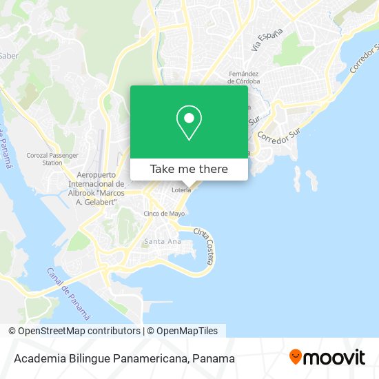 Mapa de Academia Bilingue Panamericana