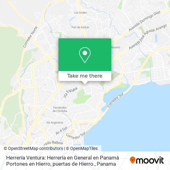Herrería Ventura: Herrería en General en Panamá Portones en Hierro, puertas de Hierro. map