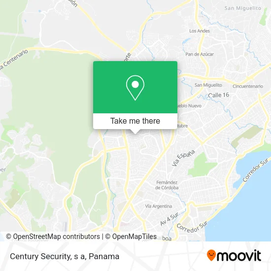 Century Security, s a map