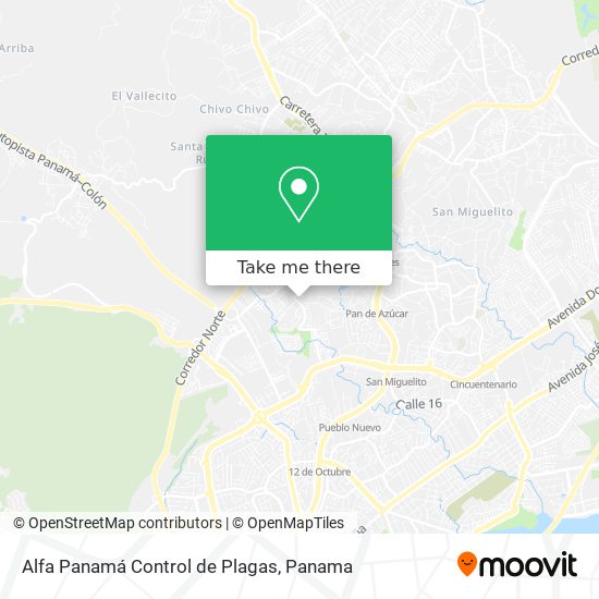 Alfa Panamá Control de Plagas map